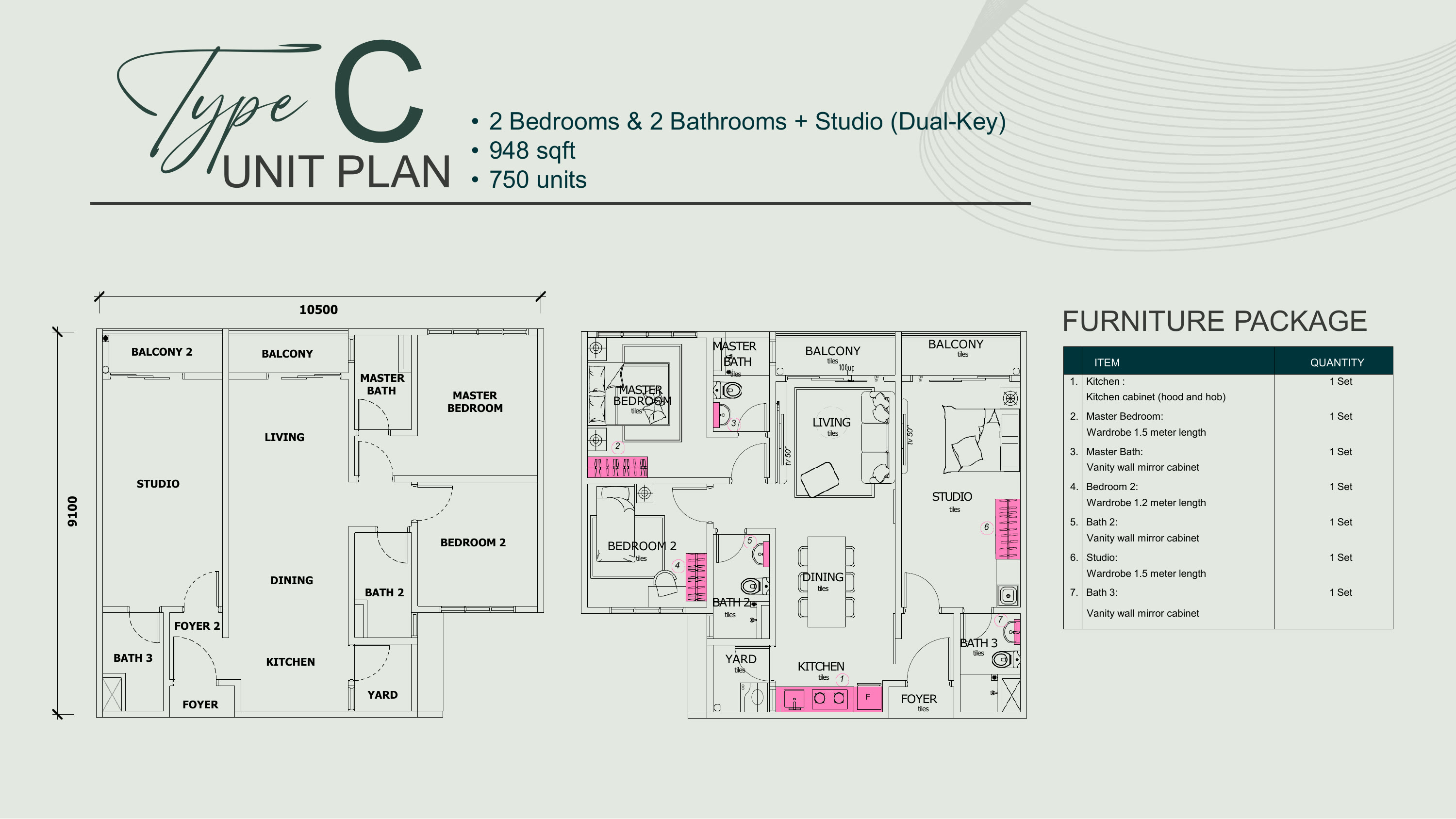Type C floor plan