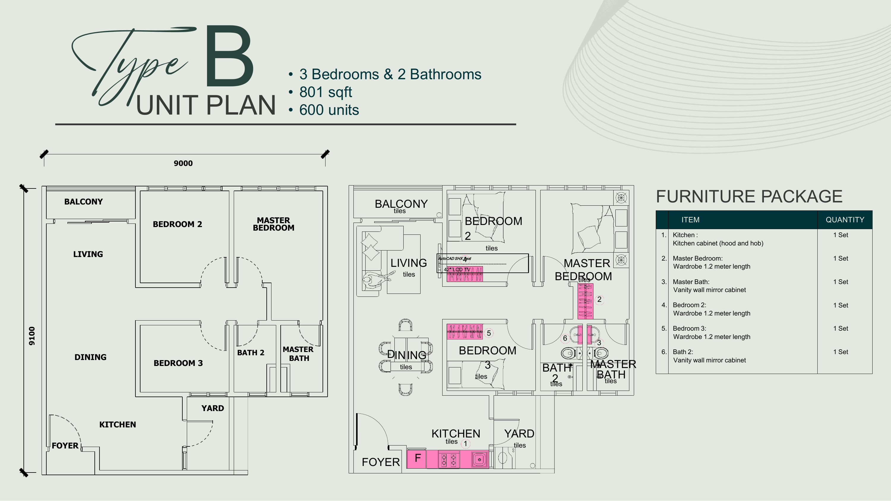 Type B floor plan